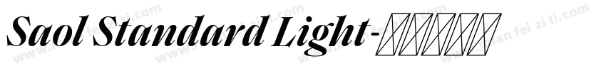 Saol Standard Light字体转换
